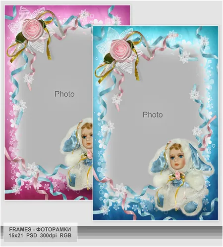 اطارات اطفال وبراويز روعه Bady, rabbits frames PSD