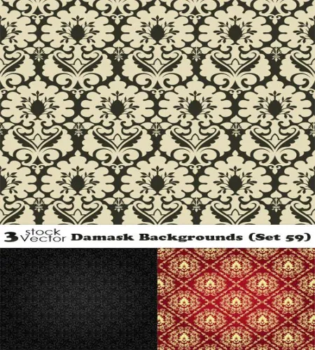 خلفيات نقش مميزه فيكتور Damask Backgrounds 59