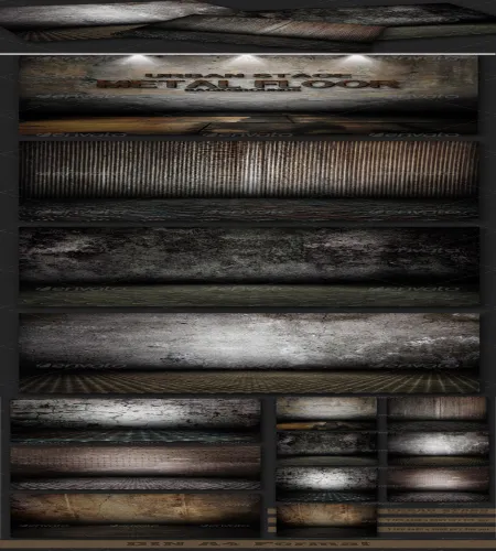 تحميل خامات فوتوشوب روعه Textures - Urban Stage Metal Floor Set