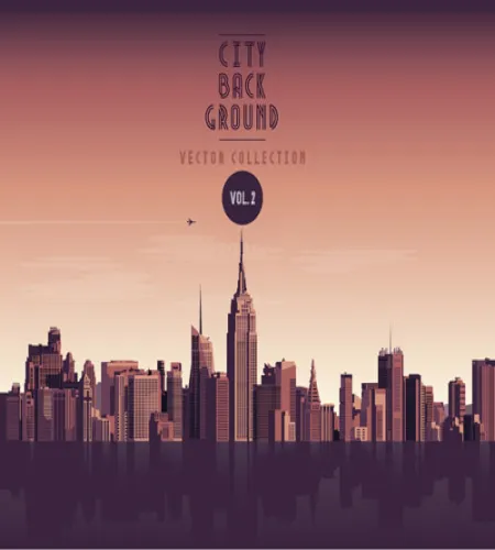 تصميم مدن رائعه Vector City Skyline Vol2