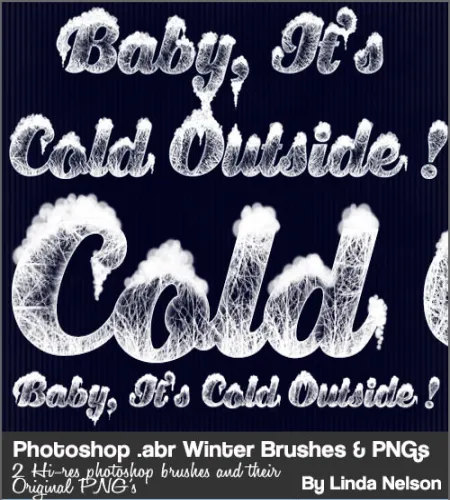 تحميل فرش فوتوشوب ثلج Winter Icy Photoshop Brushes
