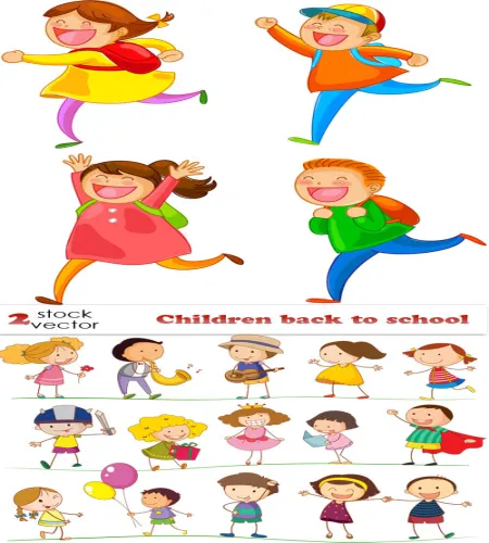 تصاميم فرحة العوده للمدارس جديده Children back to school