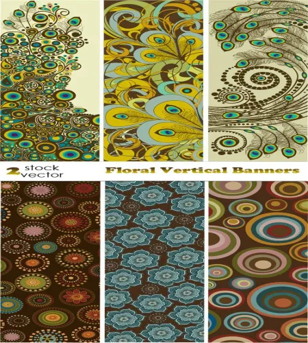 بنرات عاموديه ورود Floral Vertical Banners