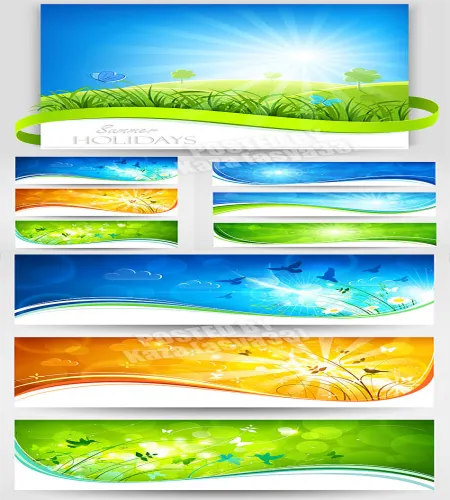 تحميل فيكتور بنرات Spring banners