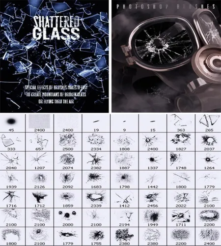 فرش فوتوشوب جديده Brushes for Photoshop - Shattered Glass فرش فوتوشوب جديده Brushes for Photoshop - Shattered Glass