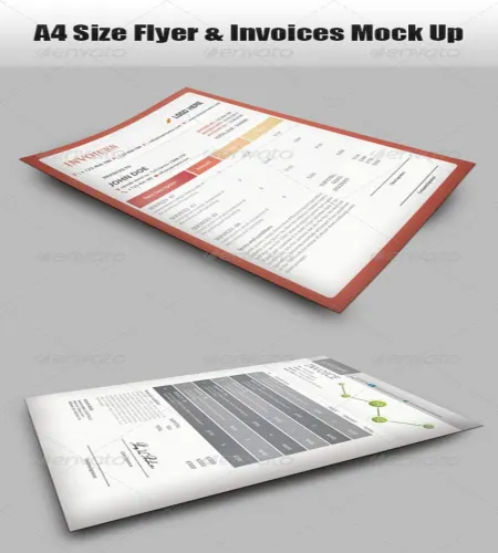 تصميم فواتير روعه ملفات مفتوحه Flyer Mock-Up