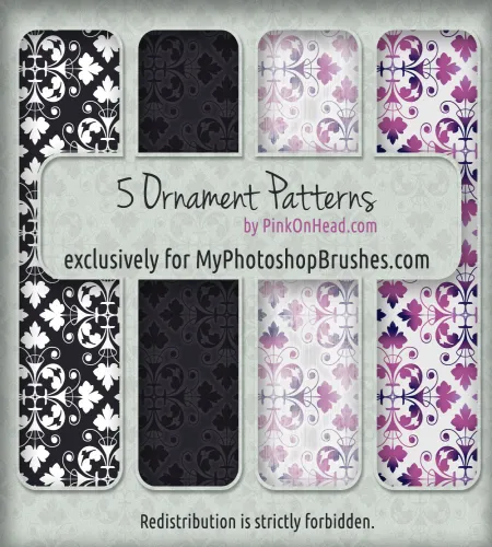 تحميل باترن فوتوشوب نقش منوعه 5 Free Ornament Patterns