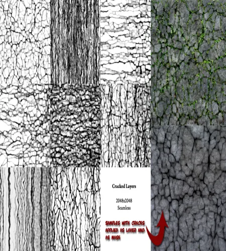 تحميل خامات فوتوشوب Free Cracked Texture Layers