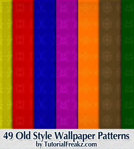 مجموعة باترن فوتوشوب ملون 49 Old Style Wallpaper Patterns