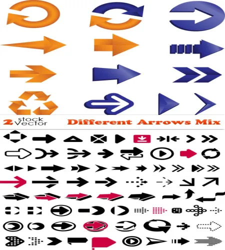 تصميم اسهم جميله ومميزه Different Arrows Mix