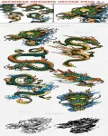 تصميم تنين ياباني مختلفه Japanese Dragons