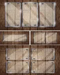خامات ستوكات فيكتور مميزه Stock: Glass frame on wooden texture