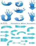 تصميم مجموعة اسهم زرقاء جميله Creative Blue Arrows