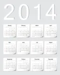 تصميم تقويم ابيض العام الجديد 2014 تحميل مباشر