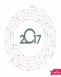 تصميم تقويم 2017 رائع بشكل دائري ابداعي جميل ملف مفتوح تحميل مباشر مجاناً 