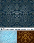 تصميم خلفيات نقش مميزه Damask Backgrounds Set 42