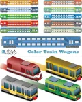 تصميم عربات بالوان مختلفه Color train wagons