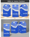 تصميم علب حليب Milk or Juice Carton Mock-up