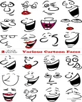 وجوه مضحكه كرتون فيكتور Vectors - Various Cartoon Faces