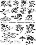 زخارف ورود و اوراق جميله Various Floral Elements 18
