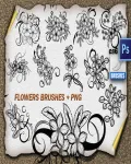 تحميل وتنزيل فرش فوتوشوب زهور ورود Flower Ornaments Brushes