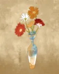 تصميم مزهرية بداخلها ورود جميلة ملف مفتوح 
