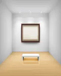 تصميم اطار جميل فارغ على الجدار ملف مفتوح