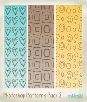 باترن فوتوشوب مربعات ودوائر وقلوب Photoshop Patterns 2