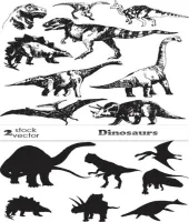 تحميل فيكتور ديناصورات Vectors - Dinosaurs