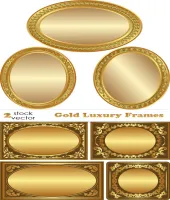 اطارات ذهبيه فخمه  Vectors - Gold Luxury Frames