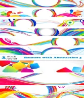 تحميل بنرات فيكتور Vectors - Banners with Abstraction 3