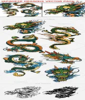 تصميم تنين ياباني مختلفه Japanese Dragons