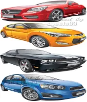 تصميم سيارات رياضيه Modern Car Vector