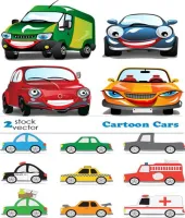 سيارت كارتون مضحكه Vectors - Cartoon Cars