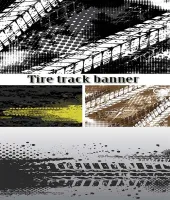 بنرات كفرات جميله ومميزه Stock: Tire track banner 