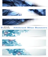 بنرات زرقاء رائعه Vectors - Abstract Blue Banners