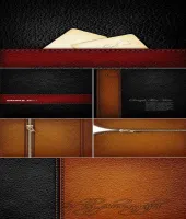 خامات جلديه فيكتور Dark Leather Textures Vector