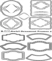 زخارف اطارات روعه Swirl Ornament Frames