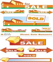 بنرات بيع منازل Home Sale Banners