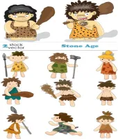 تحميل شخصيات العصر الحجري Vectors - Stone Age  