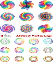 شعارات دائريه ملونه جاهزه للتحميل Abstract Vortex Logo