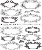 اطارات مزخرفه جديده Vectors - Swirl Ornament Frames 14