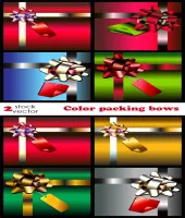 تحميل فيكتور اعياد  Vectors - Color packing bows 