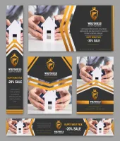 تصميم بنرات عقارات مميزة ملف مفتوح