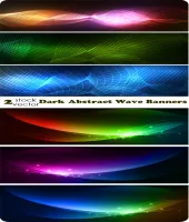 فيكتور بنرات Dark Abstract Wave Banners