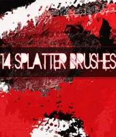 تحميل فرش فوتوشوب رش 14 Splatter brushes