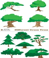 تصميم اشجار خضراء منوعه Different Green Trees