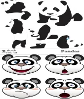 تصميم باندا رائعه Vectors - Pandas