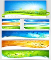 تحميل فيكتور بنرات Spring banners