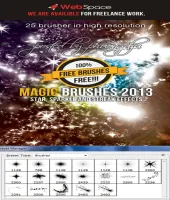 فرش فوتوشوب نجوم  Magic Sparkle and Streak Effects Brushes 